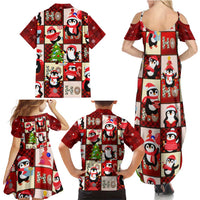 Cute Christmas Penguin Family Matching Summer Maxi Dress and Hawaiian Shirt Cozy Winter Ho Ho Ho Holiday Fun - Wonder Print Shop