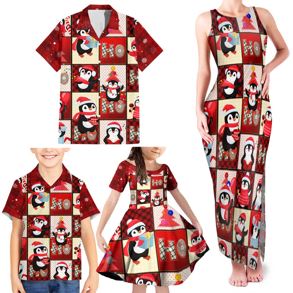 Cute Christmas Penguin Family Matching Tank Maxi Dress and Hawaiian Shirt Cozy Winter Ho Ho Ho Holiday Fun - Wonder Print Shop