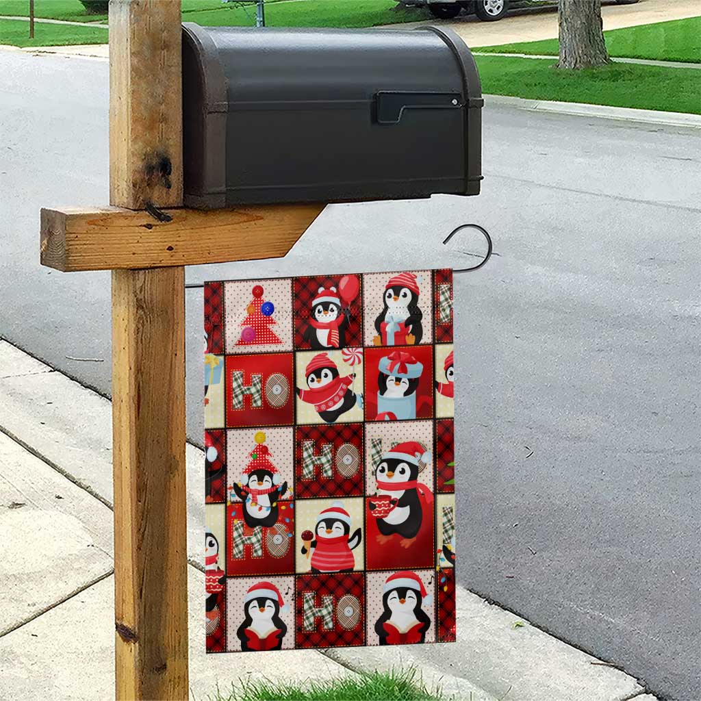 Cute Christmas Penguin Garden Flag Cozy Winter Ho Ho Ho Holiday Fun - Wonder Print Shop