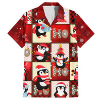 Cute Christmas Penguin Hawaiian Shirt Cozy Winter Ho Ho Ho Holiday Fun - Wonder Print Shop