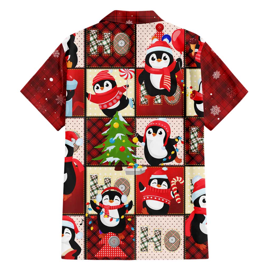 Cute Christmas Penguin Hawaiian Shirt Cozy Winter Ho Ho Ho Holiday Fun - Wonder Print Shop