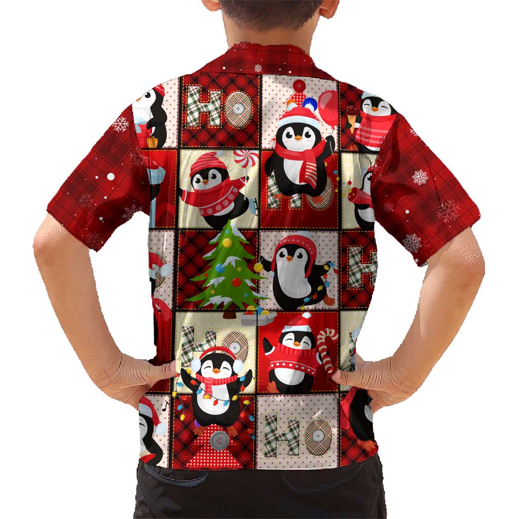 Cute Christmas Penguin Hawaiian Shirt Cozy Winter Ho Ho Ho Holiday Fun - Wonder Print Shop