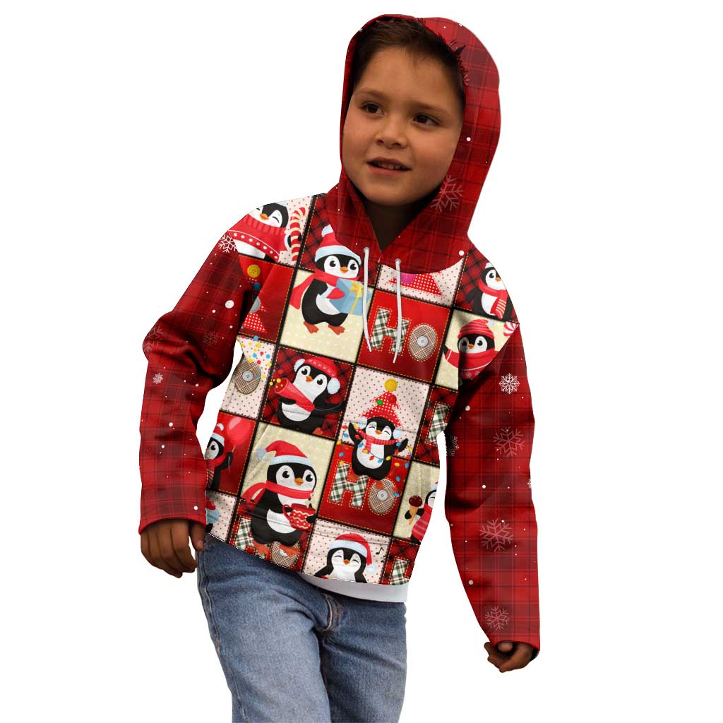 Cute Christmas Penguin Kid Hoodie Cozy Winter Ho Ho Ho Holiday Fun - Wonder Print Shop