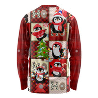 Cute Christmas Penguin Long Sleeve Shirt Cozy Winter Ho Ho Ho Holiday Fun - Wonder Print Shop