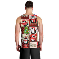 Cute Christmas Penguin Men Tank Top Cozy Winter Ho Ho Ho Holiday Fun - Wonder Print Shop