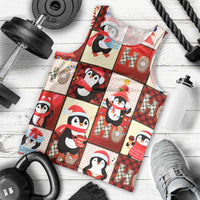 Cute Christmas Penguin Men Tank Top Cozy Winter Ho Ho Ho Holiday Fun - Wonder Print Shop