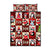 Cute Christmas Penguin Quilt Bed Set Cozy Winter Ho Ho Ho Holiday Fun - Wonder Print Shop