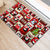 Cute Christmas Penguin Rubber Doormat Cozy Winter Ho Ho Ho Holiday Fun - Wonder Print Shop