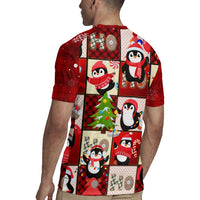 Cute Christmas Penguin Rugby Jersey Cozy Winter Ho Ho Ho Holiday Fun - Wonder Print Shop