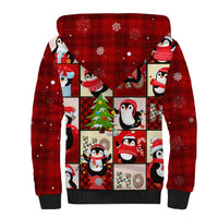 Cute Christmas Penguin Sherpa Hoodie Cozy Winter Ho Ho Ho Holiday Fun - Wonder Print Shop