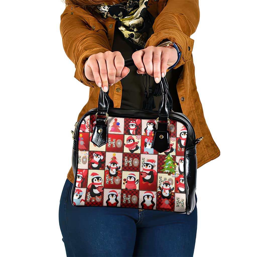 Cute Christmas Penguin Shoulder Handbag Cozy Winter Ho Ho Ho Holiday Fun - Wonder Print Shop