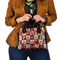 Cute Christmas Penguin Shoulder Handbag Cozy Winter Ho Ho Ho Holiday Fun - Wonder Print Shop