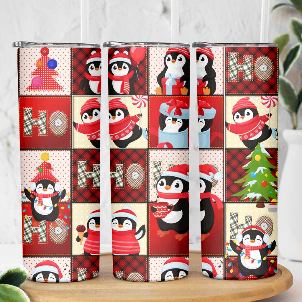 Cute Christmas Penguin Skinny Tumbler Cozy Winter Ho Ho Ho Holiday Fun - Wonder Print Shop