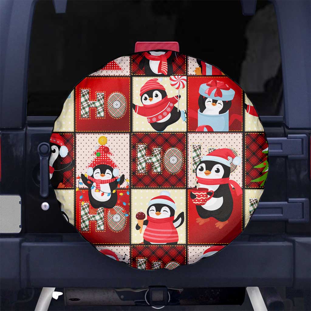 Cute Christmas Penguin Spare Tire Cover Cozy Winter Ho Ho Ho Holiday Fun - Wonder Print Shop
