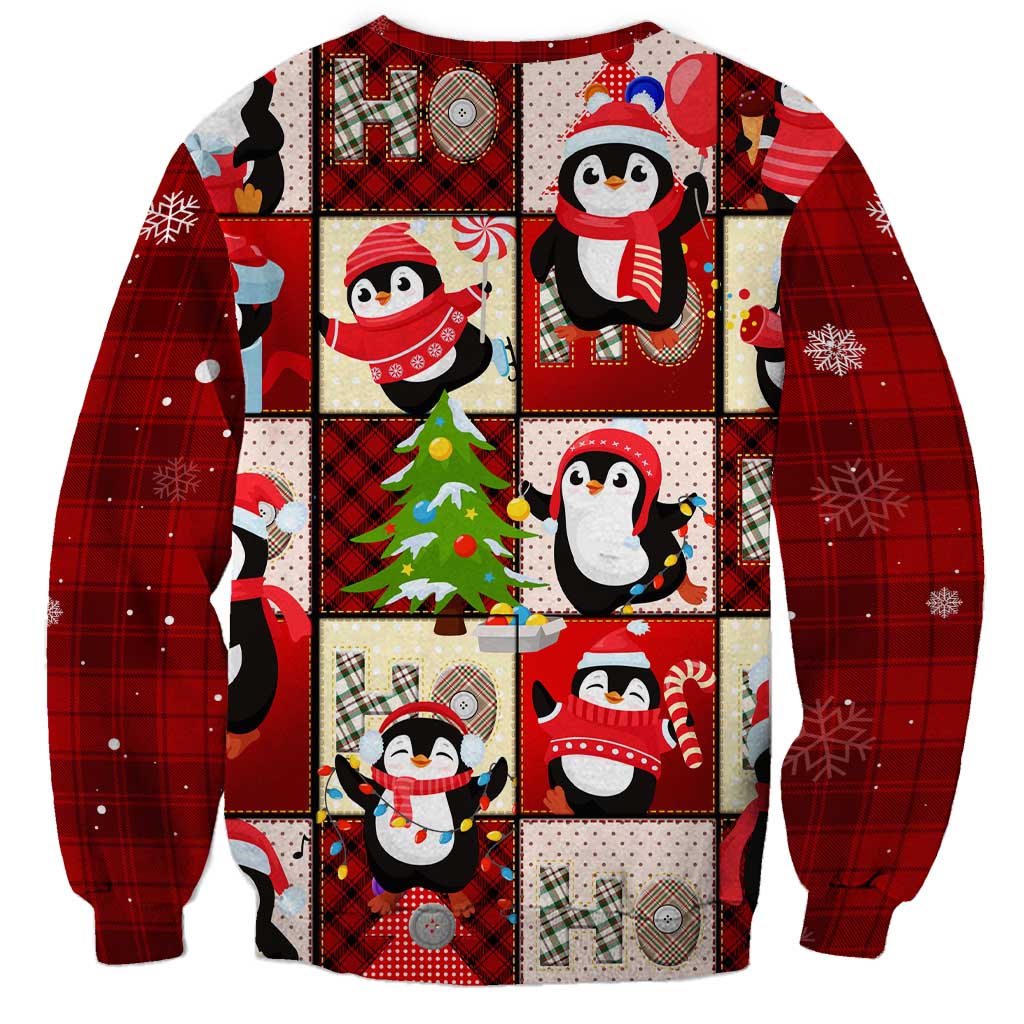 Cute Christmas Penguin Sweatshirt Cozy Winter Ho Ho Ho Holiday Fun - Wonder Print Shop