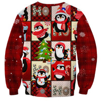 Cute Christmas Penguin Sweatshirt Cozy Winter Ho Ho Ho Holiday Fun - Wonder Print Shop