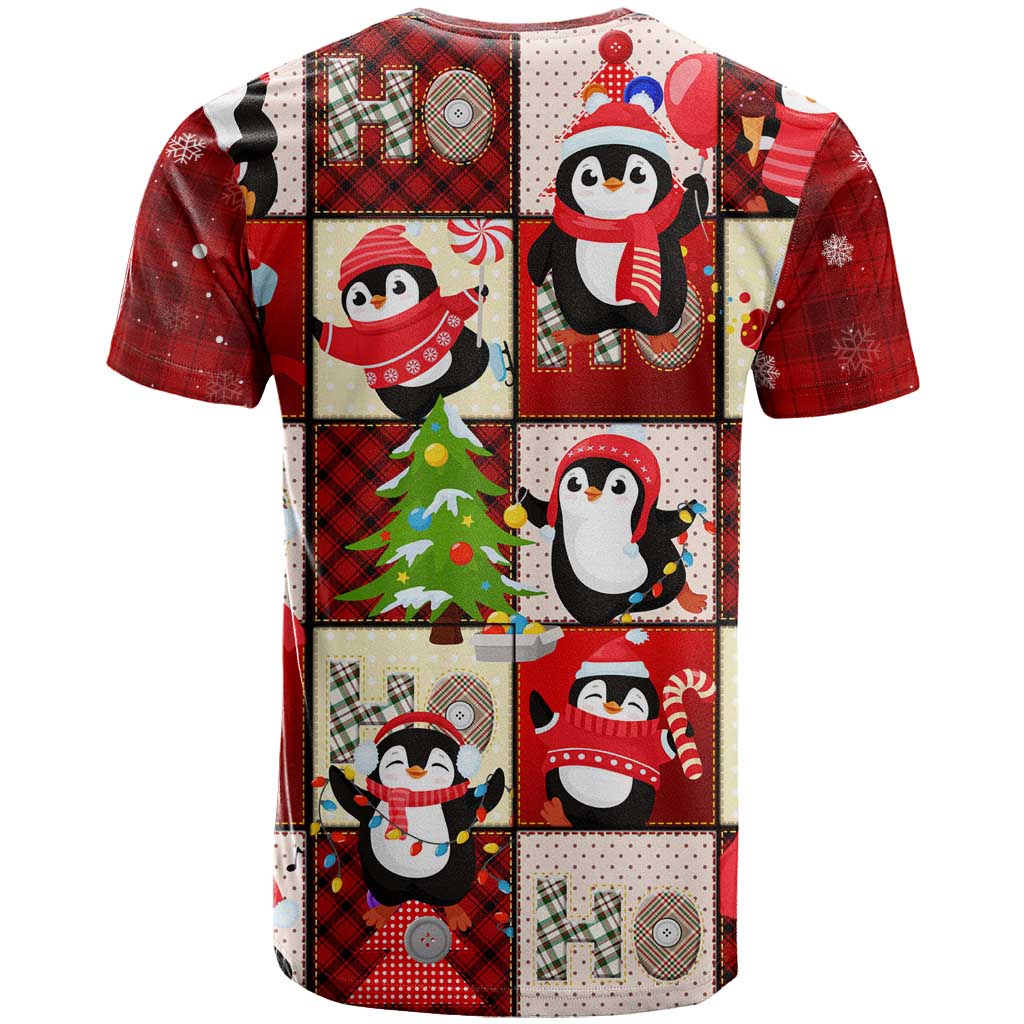 Cute Christmas Penguin T Shirt Cozy Winter Ho Ho Ho Holiday Fun - Wonder Print Shop
