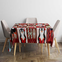 Cute Christmas Penguin Tablecloth Cozy Winter Ho Ho Ho Holiday Fun - Wonder Print Shop