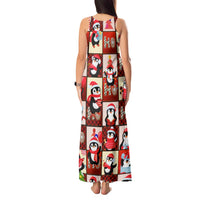 Cute Christmas Penguin Tank Maxi Dress Cozy Winter Ho Ho Ho Holiday Fun - Wonder Print Shop