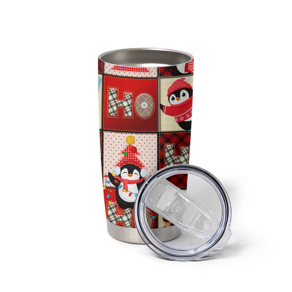 Cute Christmas Penguin Tumbler Cup Cozy Winter Ho Ho Ho Holiday Fun - Wonder Print Shop
