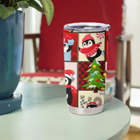 Cute Christmas Penguin Tumbler Cup Cozy Winter Ho Ho Ho Holiday Fun - Wonder Print Shop