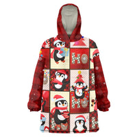 Cute Christmas Penguin Wearable Blanket Hoodie Cozy Winter Ho Ho Ho Holiday Fun - Wonder Print Shop