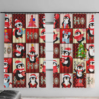 Cute Christmas Penguin Window Curtain Cozy Winter Ho Ho Ho Holiday Fun - Wonder Print Shop