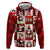 Cute Christmas Penguin Zip Hoodie Cozy Winter Ho Ho Ho Holiday Fun - Wonder Print Shop