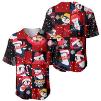 Penguin Winter Sports Christmas Baseball Jersey Cute Holiday Ski Snow Fun - Wonder Print Shop