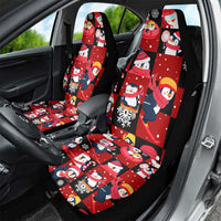 Penguin Winter Sports Christmas Car Seat Cover Cute Holiday Ski Snow Fun - Wonder Print Shop