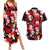 Penguin Winter Sports Christmas Couples Matching Summer Maxi Dress and Hawaiian Shirt Cute Holiday Ski Snow Fun - Wonder Print Shop