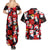 Penguin Winter Sports Christmas Couples Matching Summer Maxi Dress and Hawaiian Shirt Cute Holiday Ski Snow Fun - Wonder Print Shop