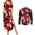 Penguin Winter Sports Christmas Couples Matching Summer Maxi Dress and Long Sleeve Button Shirt Cute Holiday Ski Snow Fun - Wonder Print Shop