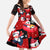 Penguin Winter Sports Christmas Family Matching Off The Shoulder Long Sleeve Dress and Hawaiian Shirt Cute Holiday Ski Snow Fun - Wonder Print Shop