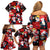Penguin Winter Sports Christmas Family Matching Off Shoulder Short Dress and Hawaiian Shirt Cute Holiday Ski Snow Fun - Wonder Print Shop