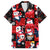 Penguin Winter Sports Christmas Family Matching Off Shoulder Short Dress and Hawaiian Shirt Cute Holiday Ski Snow Fun - Wonder Print Shop