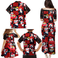 Penguin Winter Sports Christmas Family Matching Puletasi and Hawaiian Shirt Cute Holiday Ski Snow Fun - Wonder Print Shop