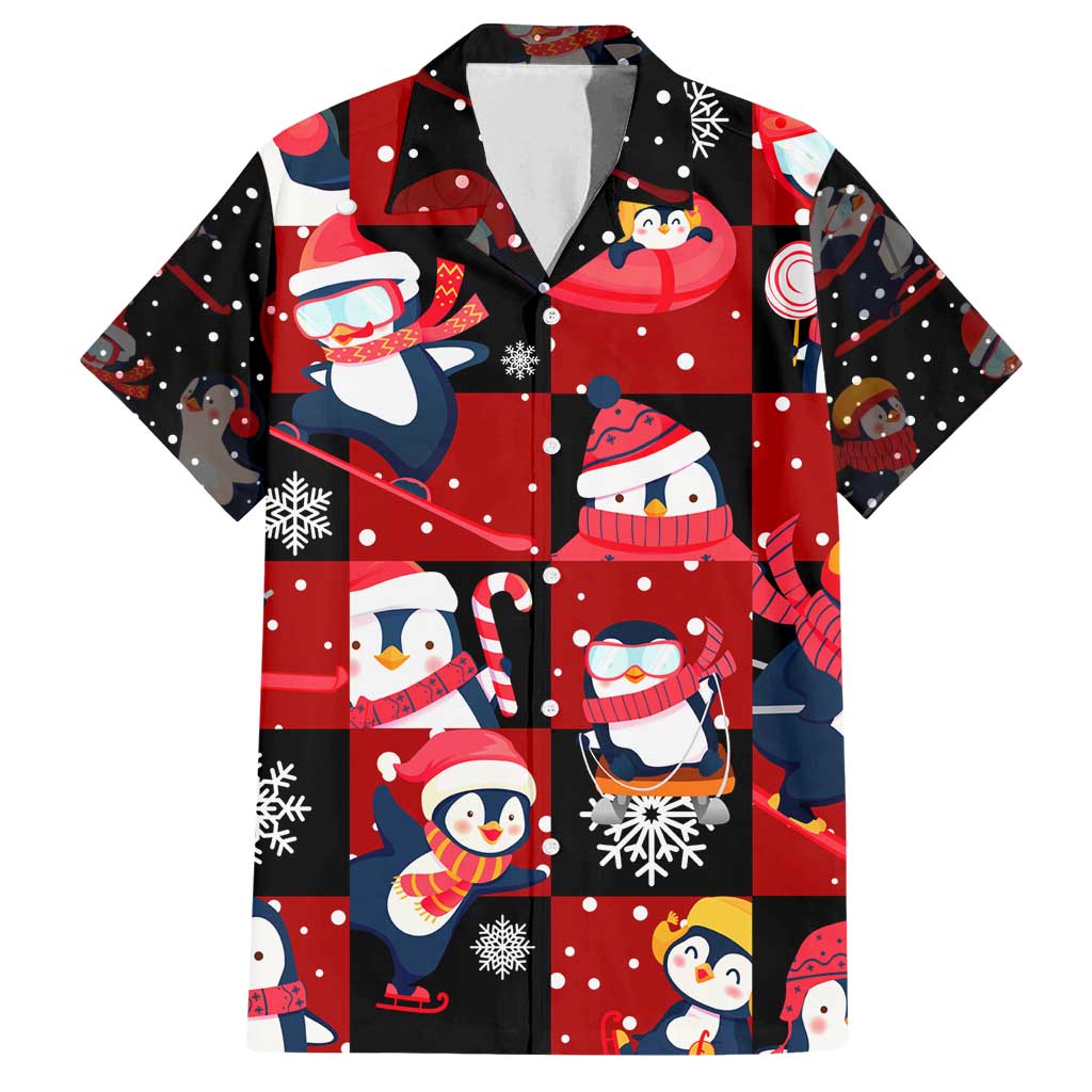 Penguin Winter Sports Christmas Family Matching Puletasi and Hawaiian Shirt Cute Holiday Ski Snow Fun - Wonder Print Shop