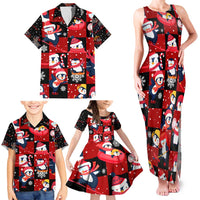 Penguin Winter Sports Christmas Family Matching Tank Maxi Dress and Hawaiian Shirt Cute Holiday Ski Snow Fun - Wonder Print Shop