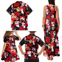 Penguin Winter Sports Christmas Family Matching Tank Maxi Dress and Hawaiian Shirt Cute Holiday Ski Snow Fun - Wonder Print Shop