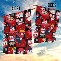 Penguin Winter Sports Christmas Garden Flag Cute Holiday Ski Snow Fun - Wonder Print Shop