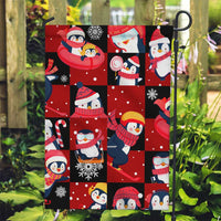Penguin Winter Sports Christmas Garden Flag Cute Holiday Ski Snow Fun - Wonder Print Shop