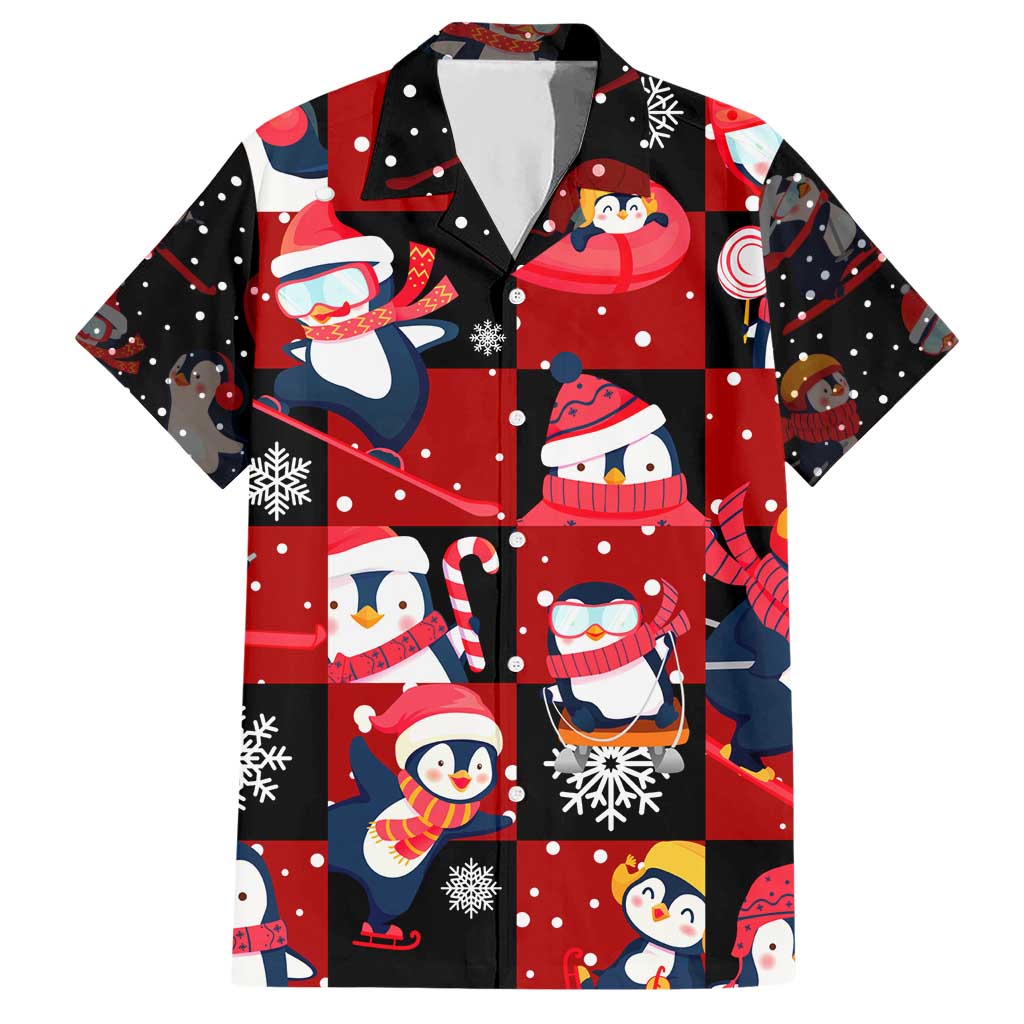 Penguin Winter Sports Christmas Hawaiian Shirt Cute Holiday Ski Snow Fun - Wonder Print Shop