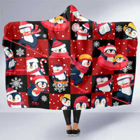 Penguin Winter Sports Christmas Hooded Blanket Cute Holiday Ski Snow Fun - Wonder Print Shop