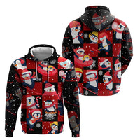Penguin Winter Sports Christmas Hoodie Cute Holiday Ski Snow Fun - Wonder Print Shop