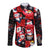 Penguin Winter Sports Christmas Long Sleeve Button Shirt Cute Holiday Ski Snow Fun - Wonder Print Shop