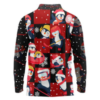 Penguin Winter Sports Christmas Long Sleeve Polo Shirt Cute Holiday Ski Snow Fun - Wonder Print Shop