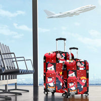 Penguin Winter Sports Christmas Luggage Cover Cute Holiday Ski Snow Fun - Wonder Print Shop