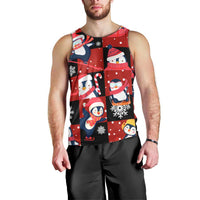 Penguin Winter Sports Christmas Men Tank Top Cute Holiday Ski Snow Fun - Wonder Print Shop