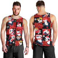 Penguin Winter Sports Christmas Men Tank Top Cute Holiday Ski Snow Fun - Wonder Print Shop